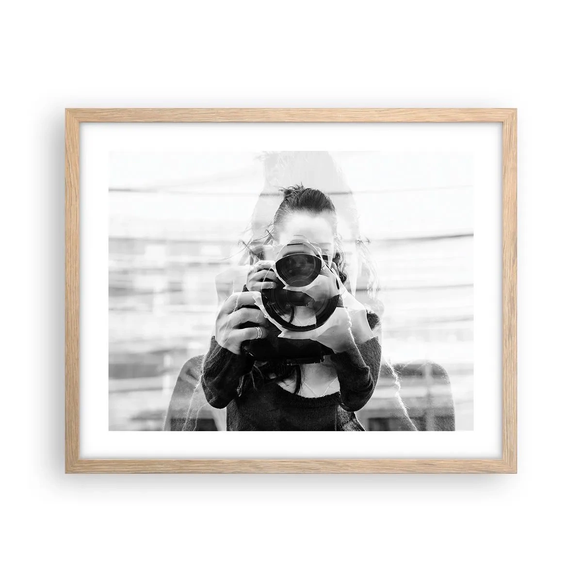 Affiche dans un chêne clair - Poster - Créateur et matériel - 50x40 cm