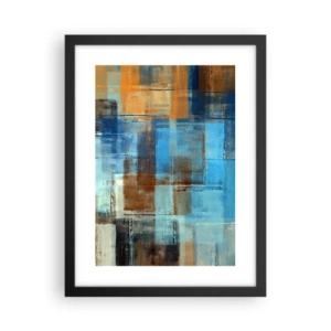 Affiche dans un cadre noir - Poster - A travers le voile bleu - 30x40 cm