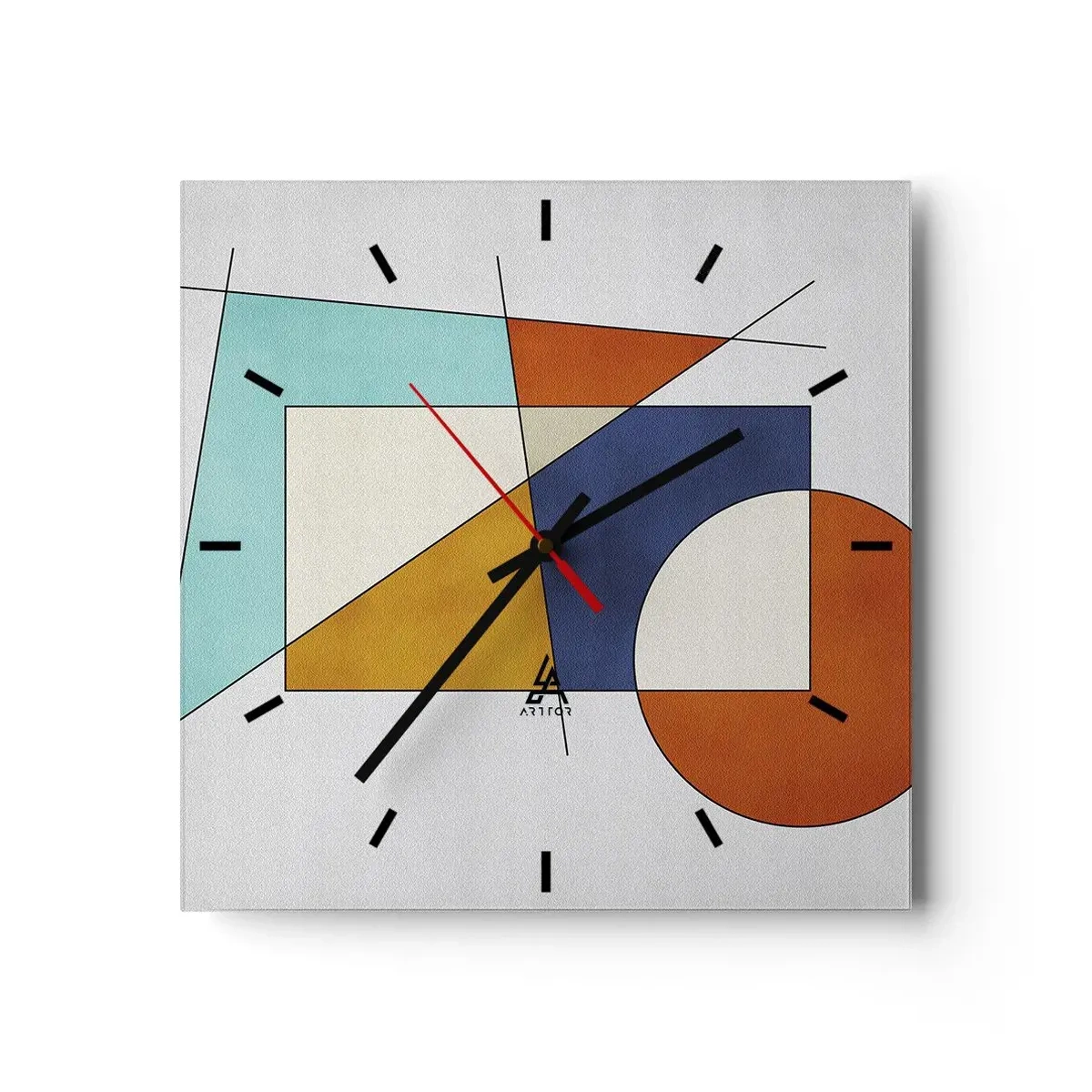 Horloge murale - Pendule murale - Abstraction : plaisir moderniste - 40x40 cm