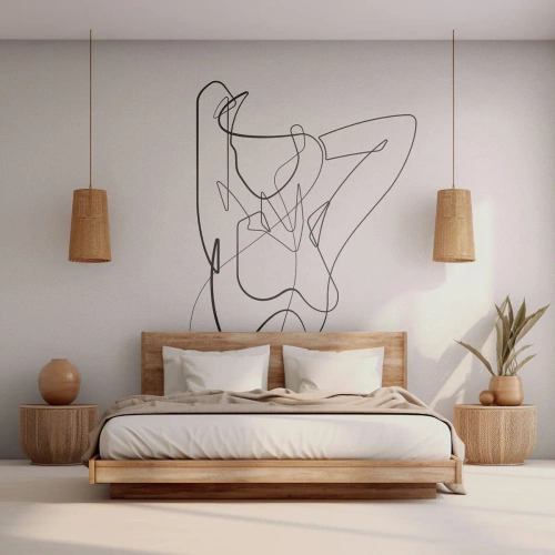 Papier Peint Photo Premium Canvas - Vraiment, tu es comme ça... - Abstraction, Le corps de la femme, Graphique - 400x280 cm