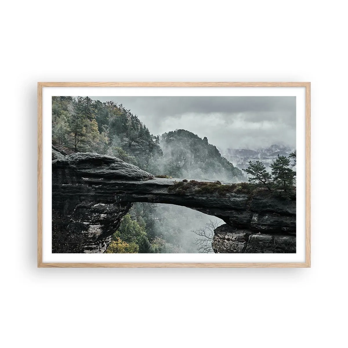 Affiche dans un chêne clair - Poster - L'aventure est sur le point de commencer - 91x61 cm