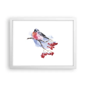 Affiche dans un cadre blanc - Poster - L'hiver en couleurs - 40x30 cm