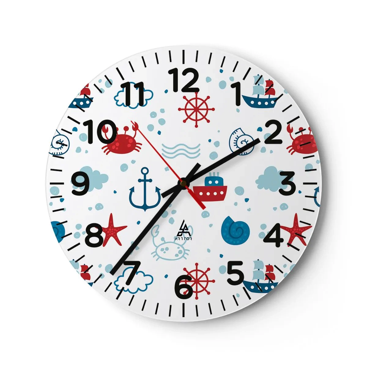 Horloge murale - Pendule murale - Conte de fées de la mer - 30x30 cm