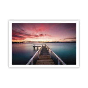 Affiche - Poster - La douce flamme du soir - 91x61 cm