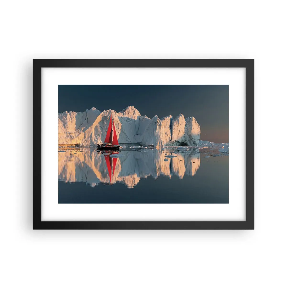 Affiche dans un cadre noir - Poster - Aux limites du monde - 40x30 cm