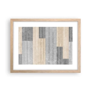 Affiche dans un chêne clair - Poster - Composition : se tenir droit - 40x30 cm