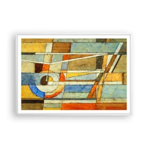 Affiche dans un cadre blanc - Poster - Cubisme sur le chantier - 100x70 cm