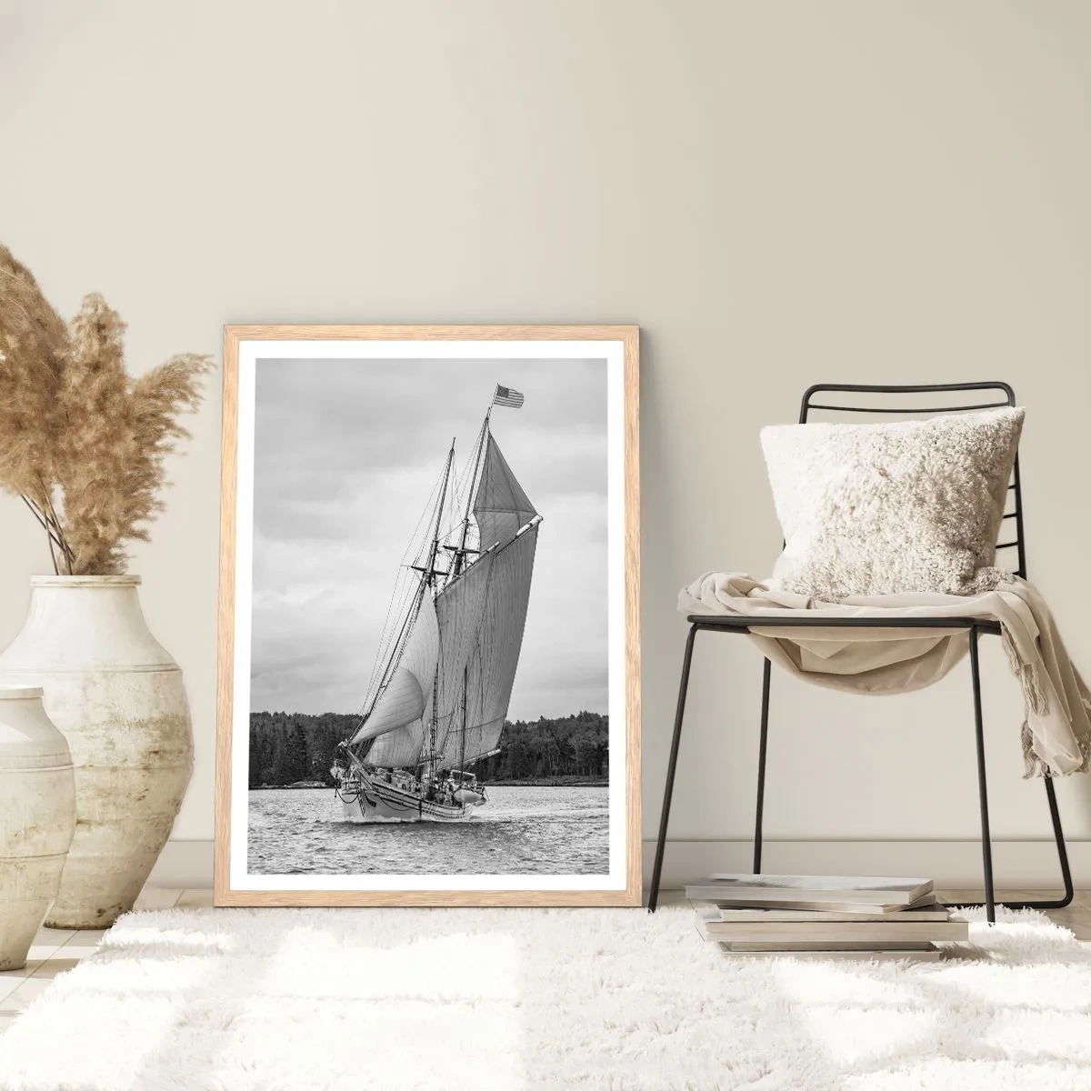 Affiche dans un chêne clair - Poster - Frères du vent - 70x100 cm