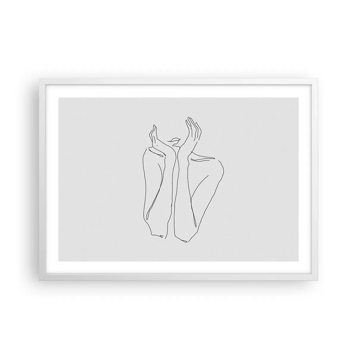 Affiche dans un cadre blanc - Poster - De quoi rêvent les femmes - 70x50 cm