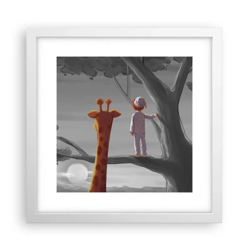 Affiche dans un cadre blanc - Poster - Cela arrive vraiment - 30x30 cm