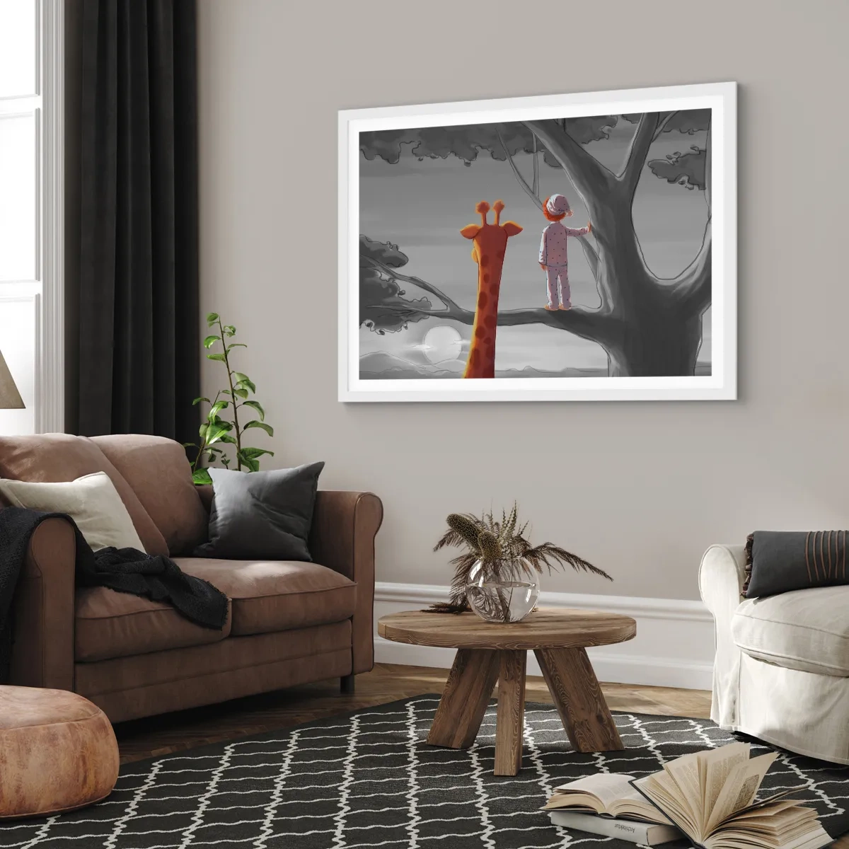 Affiche dans un cadre blanc - Poster - Cela arrive vraiment - 50x40 cm