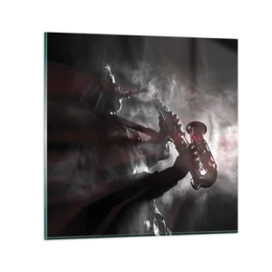 Impression sur verre - Image sur verre - Dans les brumes du jazz - 70x70 cm
