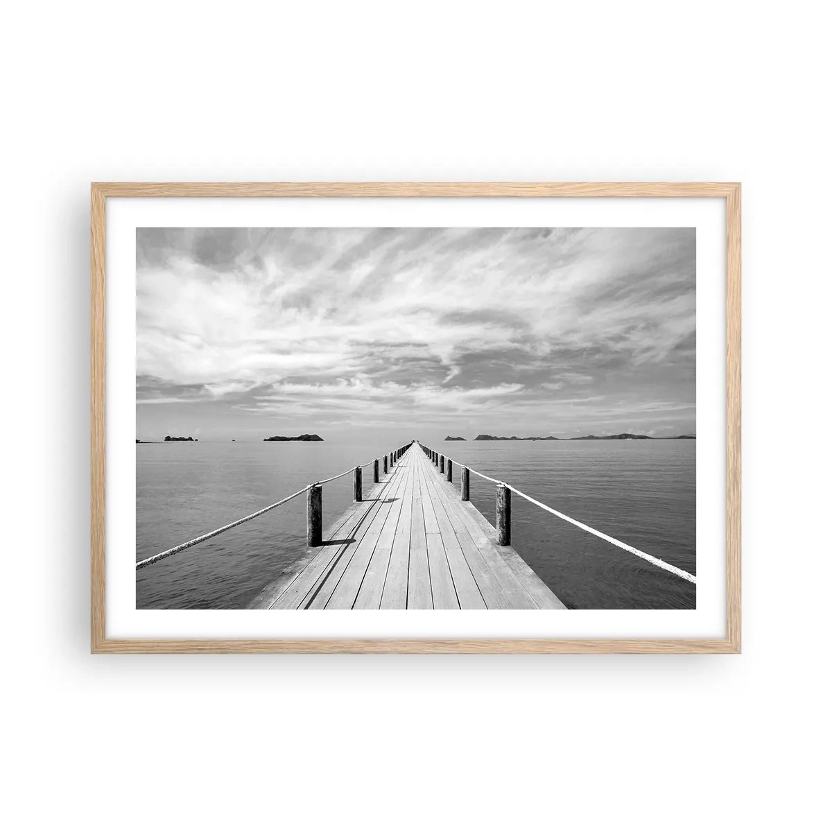 Affiche dans un chêne clair - Poster - Et peut-être un voyage... - 70x50 cm