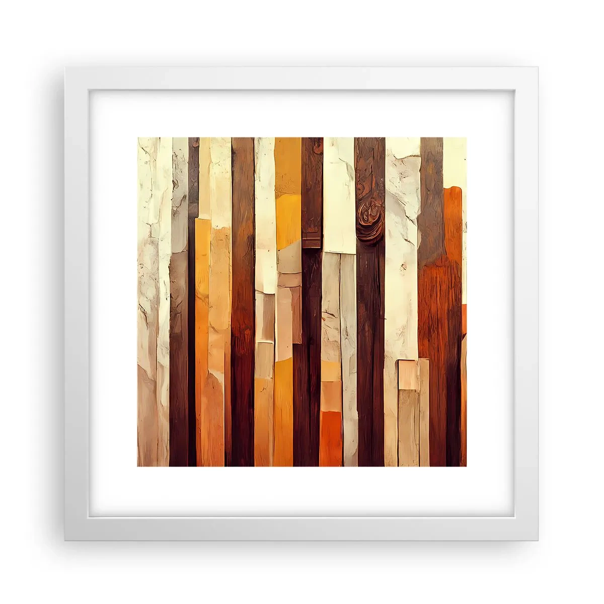 Affiche dans un cadre blanc - Poster - Hymne des arbres forestiers - 30x30 cm