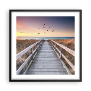 Affiche dans un cadre noir - Poster - Envol des espaces - 50x50 cm