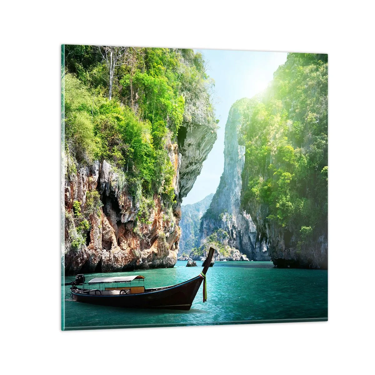 Impression sur verre - Image sur verre - Une invitation à un voyage exotique - 60x60 cm