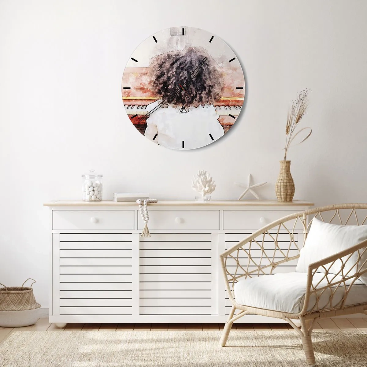 Horloge murale - Pendule murale - Dans un nouveau monde - 40x40 cm