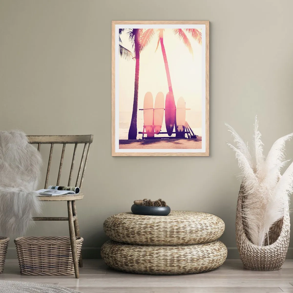 Affiche dans un chêne clair - Poster - Ca va être une journée magnifique - 70x100 cm