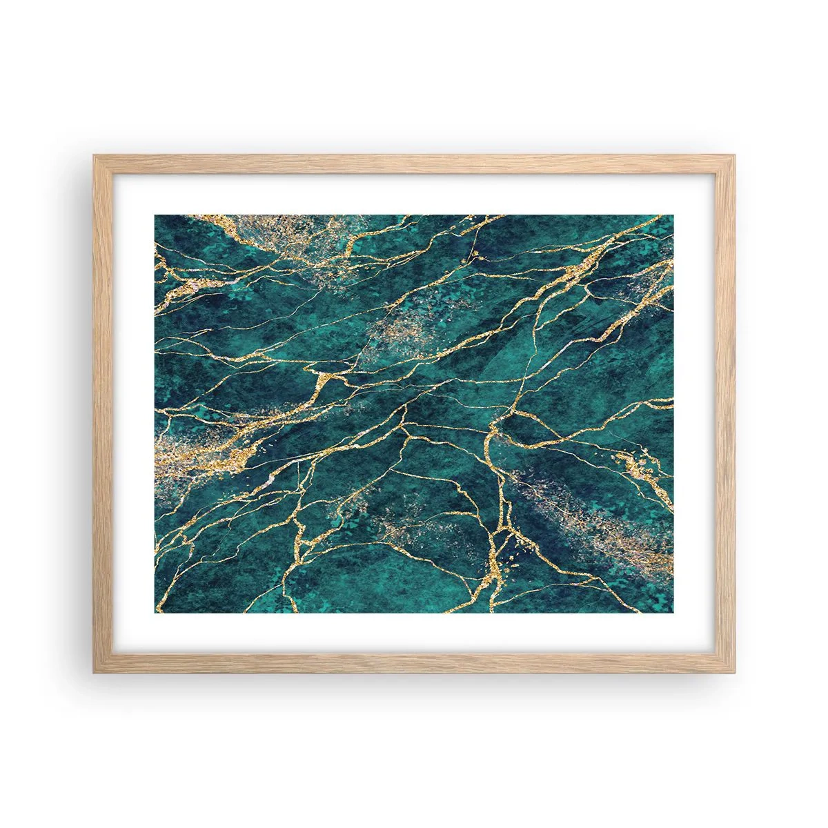 Affiche dans un chêne clair - Poster - Mine d'or - 50x40 cm