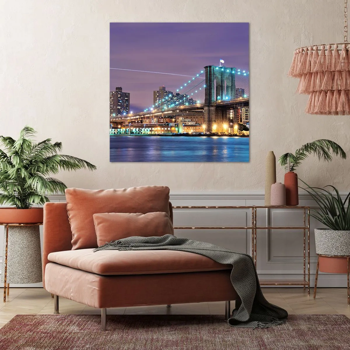 Impression sur toile - Image sur toile - Depuis de nombreuses années le pont de Brooklyn - 60x60 cm
