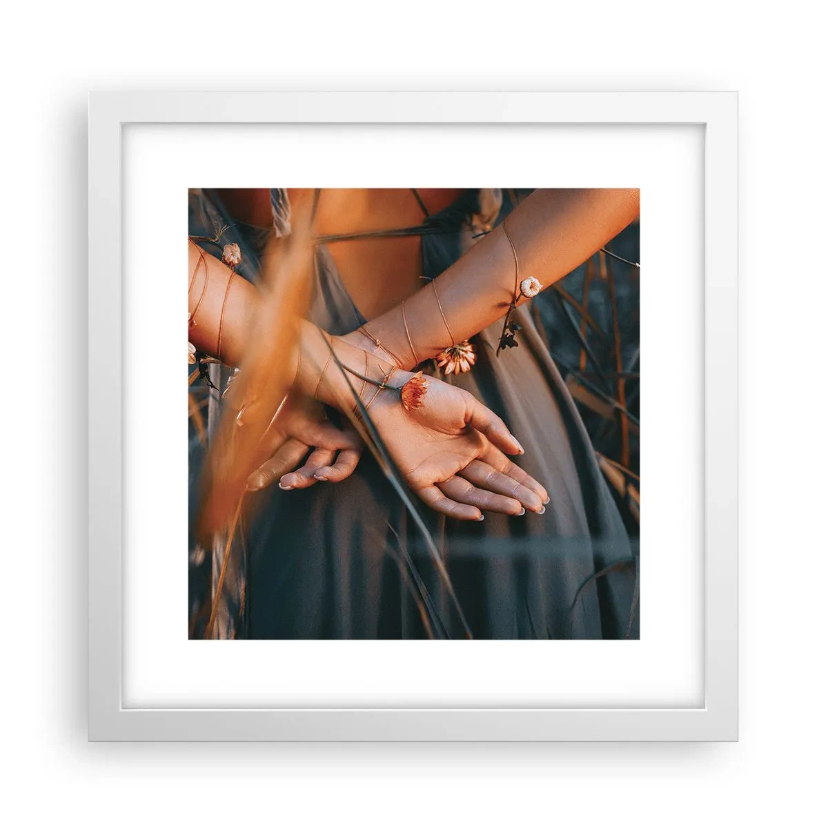 Affiche dans un cadre blanc - Poster - Liée à la nature - 30x30 cm