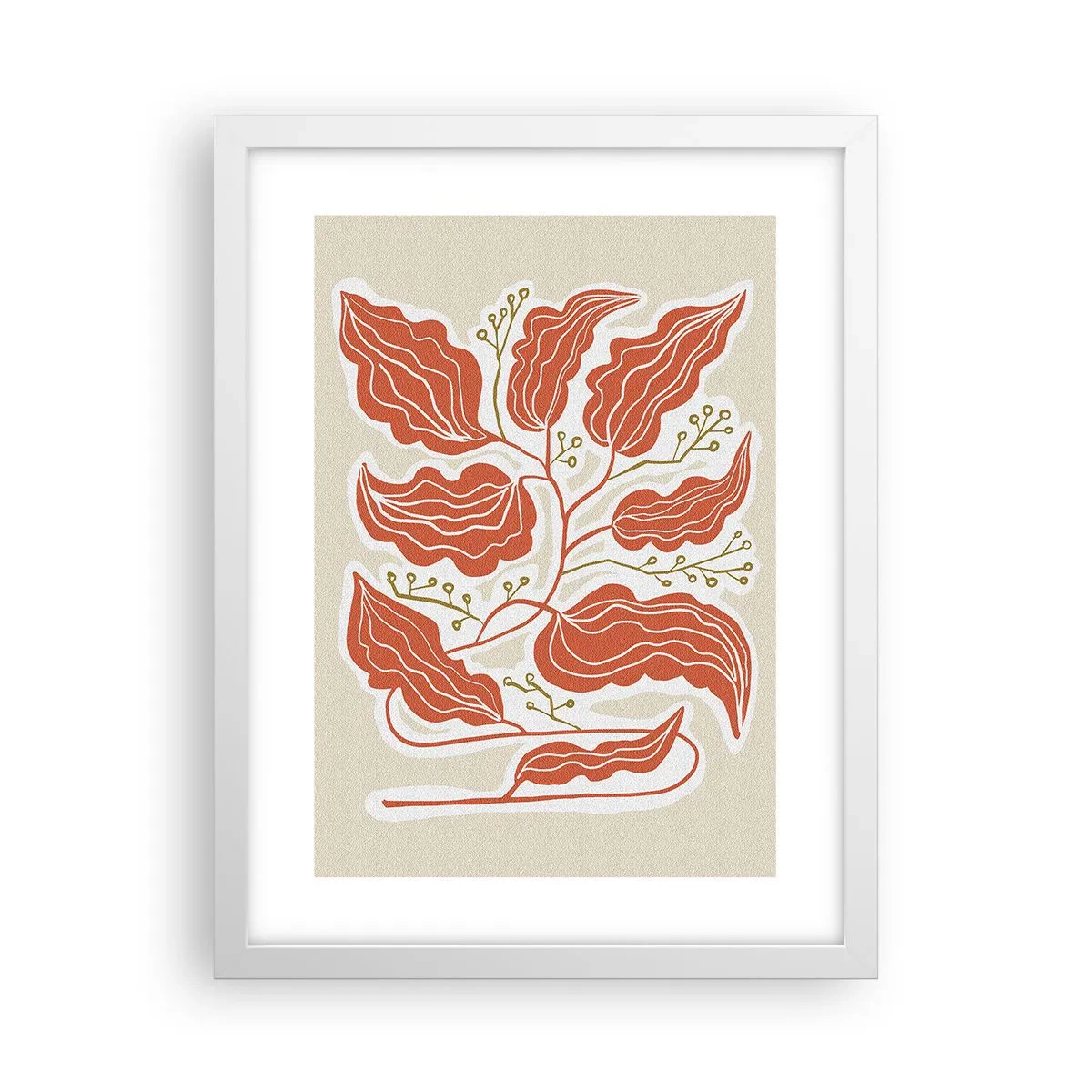 Affiche dans un cadre blanc - Poster - Folk et coloré - 30x40 cm