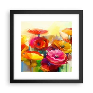 Affiche dans un cadre noir - Poster - Pas seulement rouge - 30x30 cm