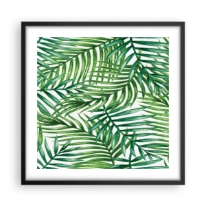 Affiche dans un cadre noir - Poster - Sous la canopée verte - 50x50 cm