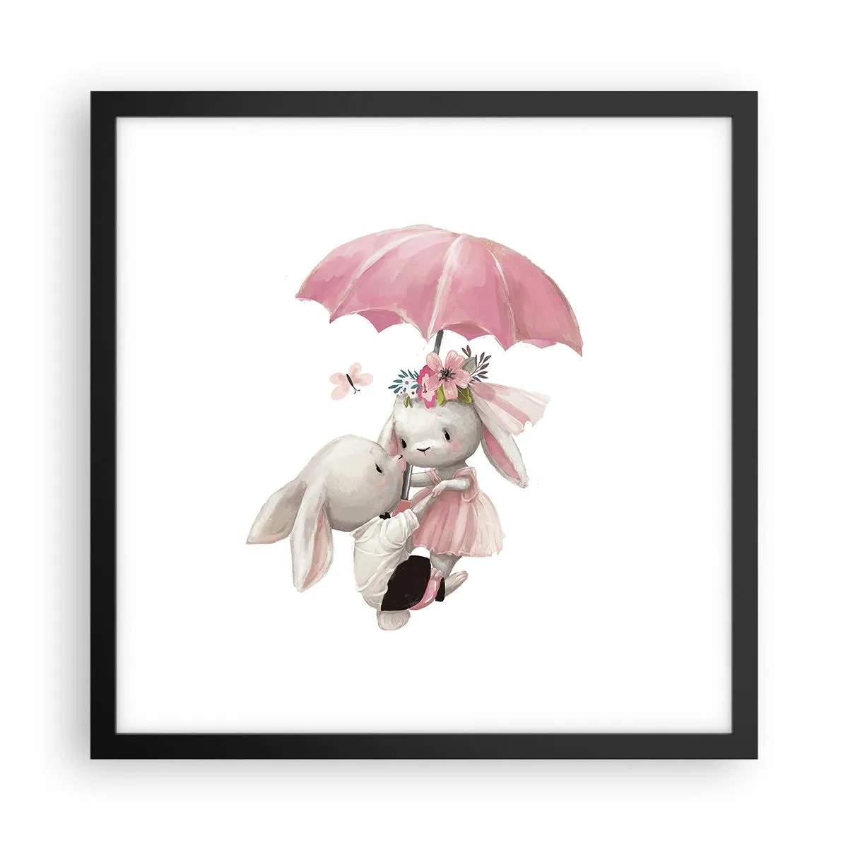 Affiche dans un cadre noir - Poster - C'est ça l'amour - 40x40 cm