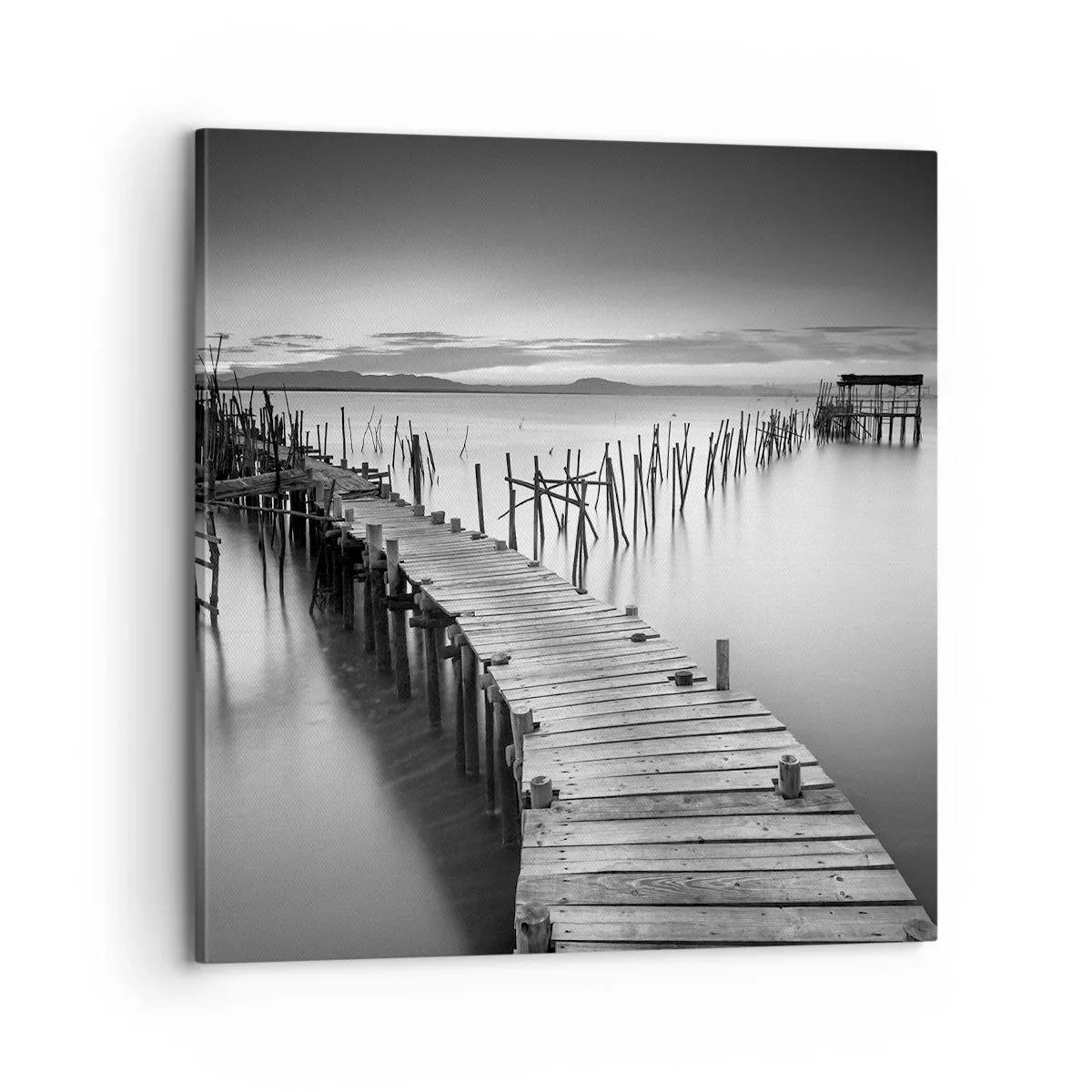 Impression sur toile - Image sur toile - La paix d'un rivage oublié - 70x70 cm