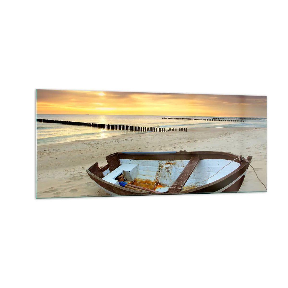 Impression sur verre - Image sur verre - Il n'y a pas de plus belles plages - 100x40 cm