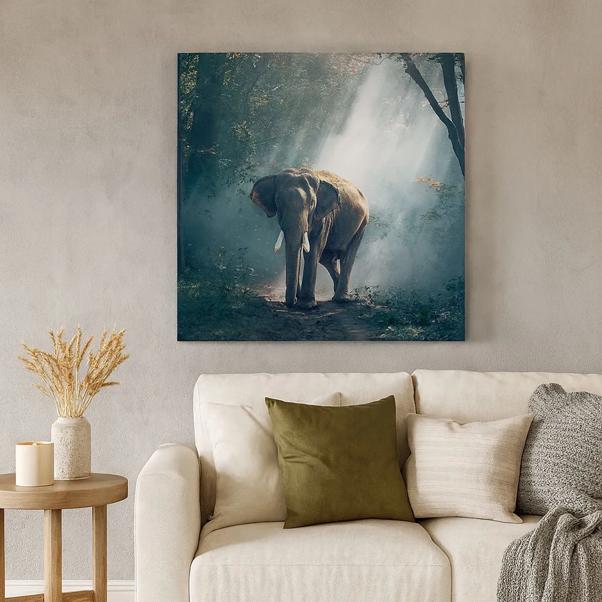 Impression sur toile - Image sur toile - Une balade tranquille - 30x30 cm