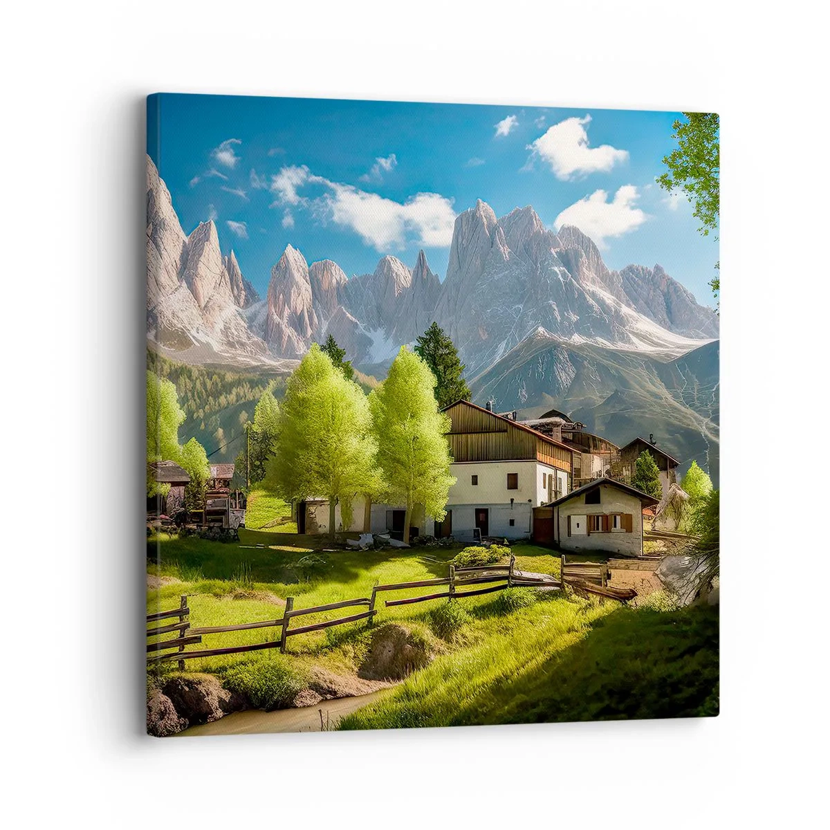 Impression sur toile - Image sur toile - Idylle alpine - 30x30 cm