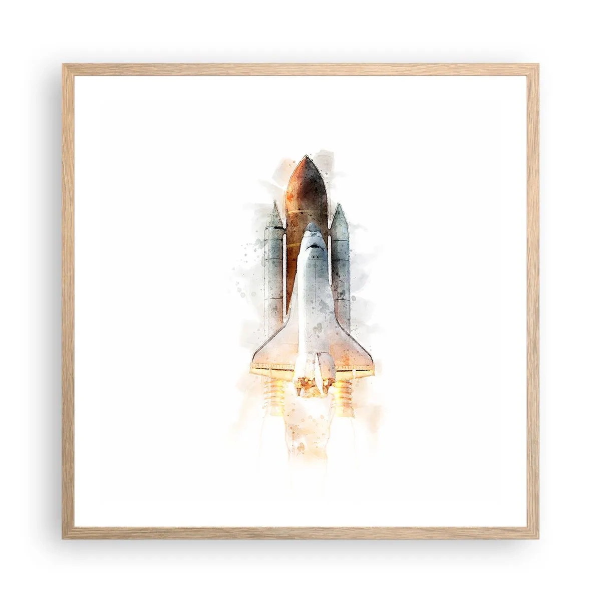 Affiche dans un chêne clair - Poster - Des explorateurs pour commencer - 60x60 cm