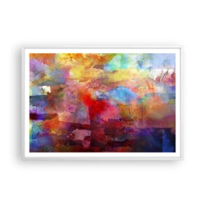 Affiche dans un cadre blanc - Poster - Regardez à l'intérieur de l'arc-en-ciel - 100x70 cm