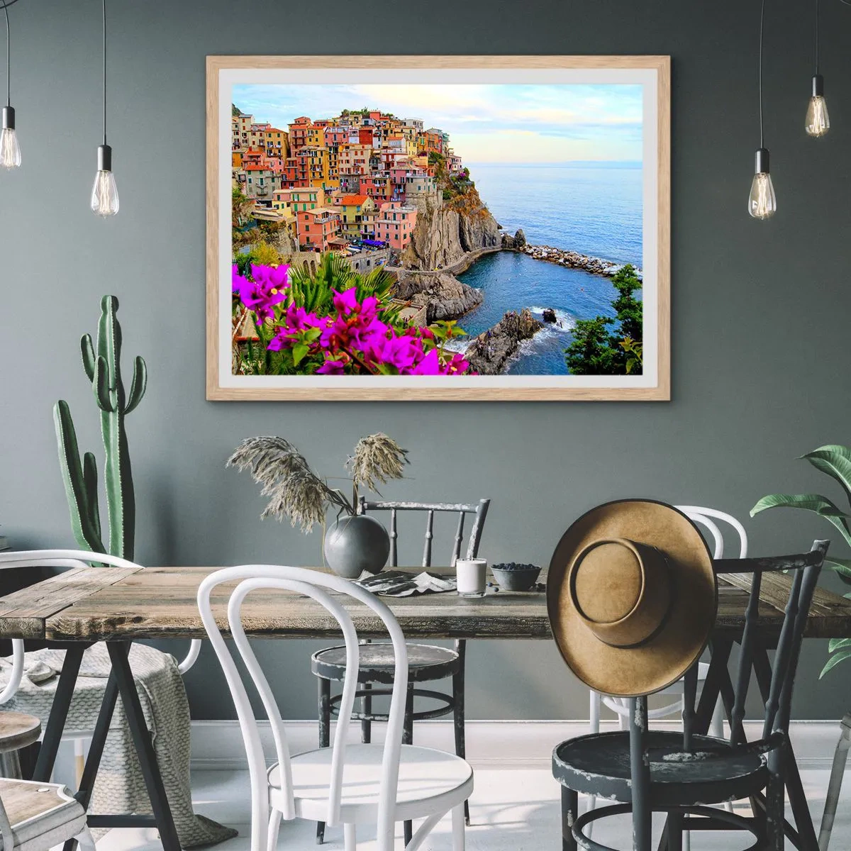 Affiche dans un chêne clair - Poster - La ville qui rit - 100x70 cm