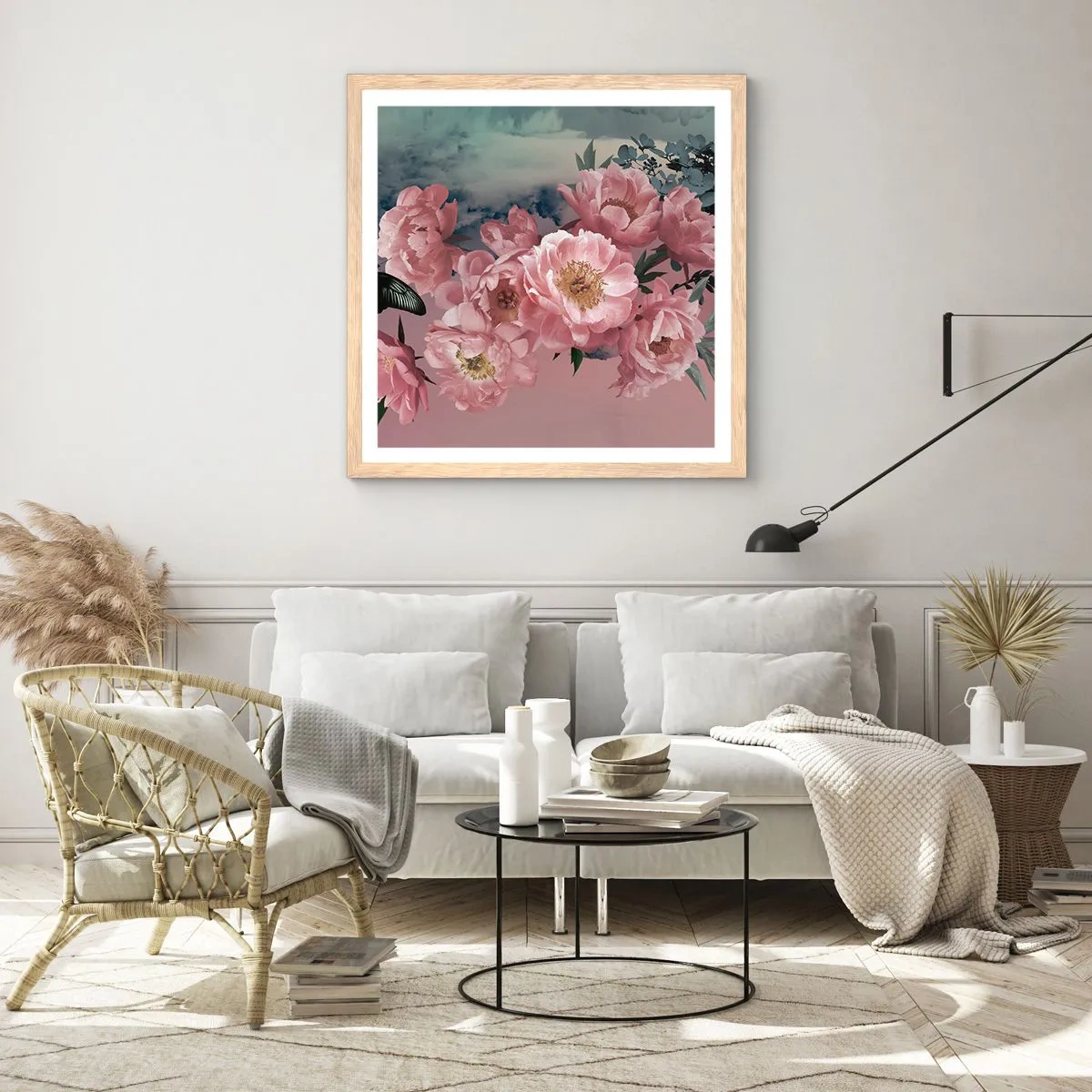 Affiche dans un chêne clair - Poster - Pic du romantisme - 40x40 cm