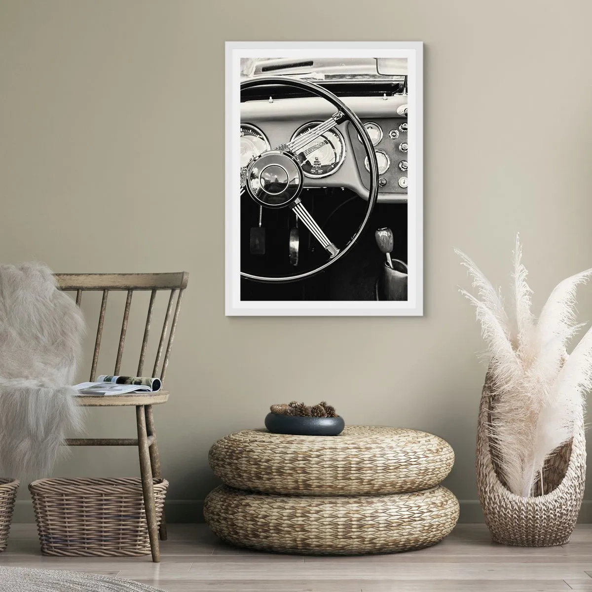 Affiche dans un cadre blanc - Poster - Rêve de collectionneur - 40x50 cm