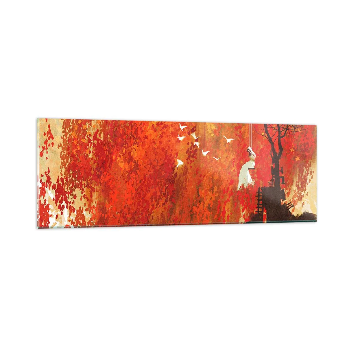 Impression sur verre - Image sur verre - S'envolera-t-il avec eux ? - 90x30 cm