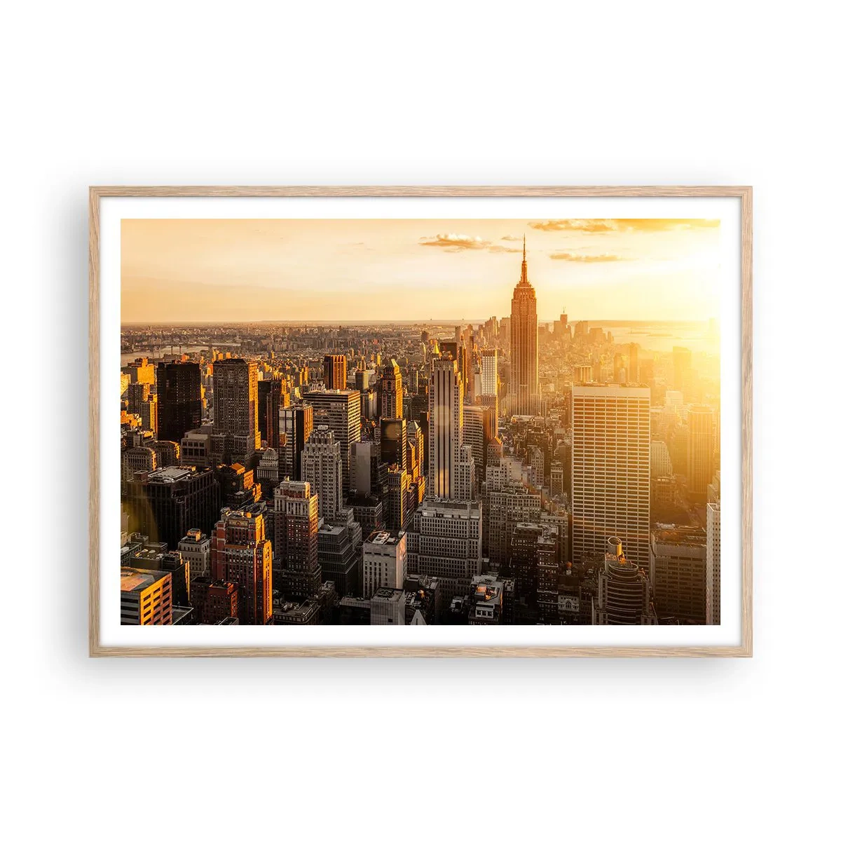 Affiche dans un chêne clair - Poster - Grandir au soleil - 100x70 cm