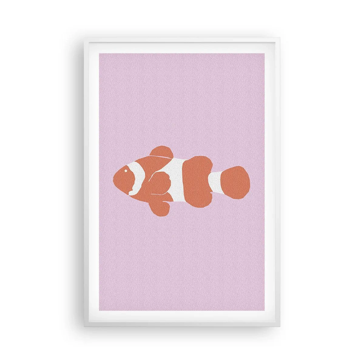 Affiche dans un cadre blanc - Poster - En corail sur le visage et la queue - 61x91 cm