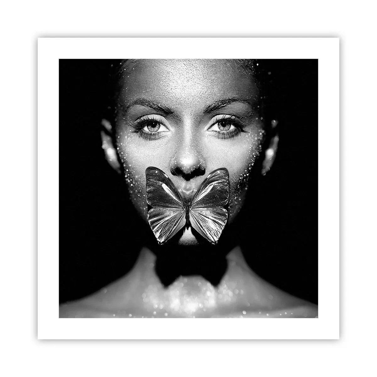 Affiche - Poster - Baiser papillon - 50x50 cm