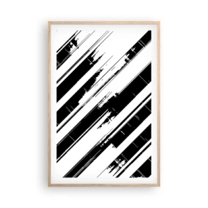 Affiche dans un chêne clair - Poster - Une composition intense et dynamique - 61x91 cm