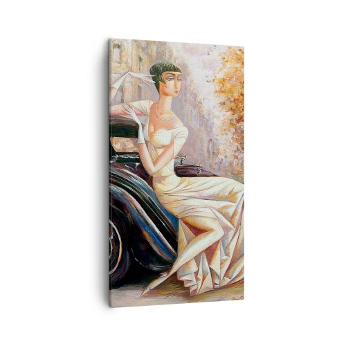 Impression sur toile - Image sur toile - L'élégance dans un style rétro - 45x80 cm