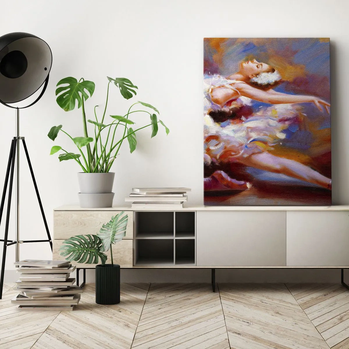 Impression sur toile - Image sur toile - La grâce du cygne - 45x80 cm
