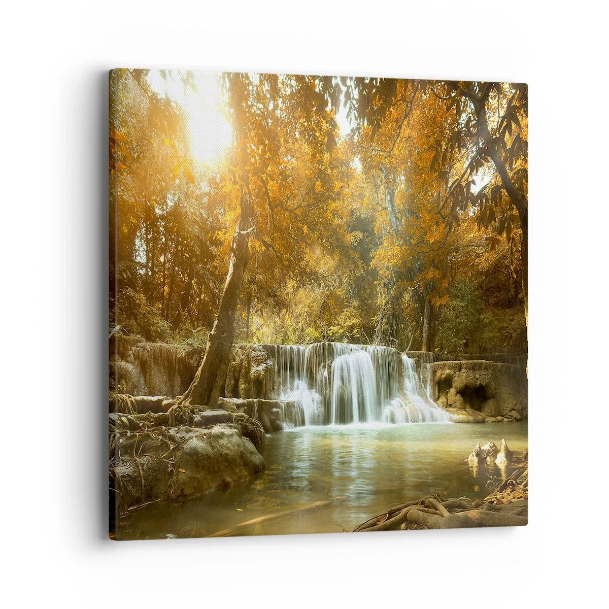 Impression sur toile - Image sur toile - Cascade du parc - 40x40 cm