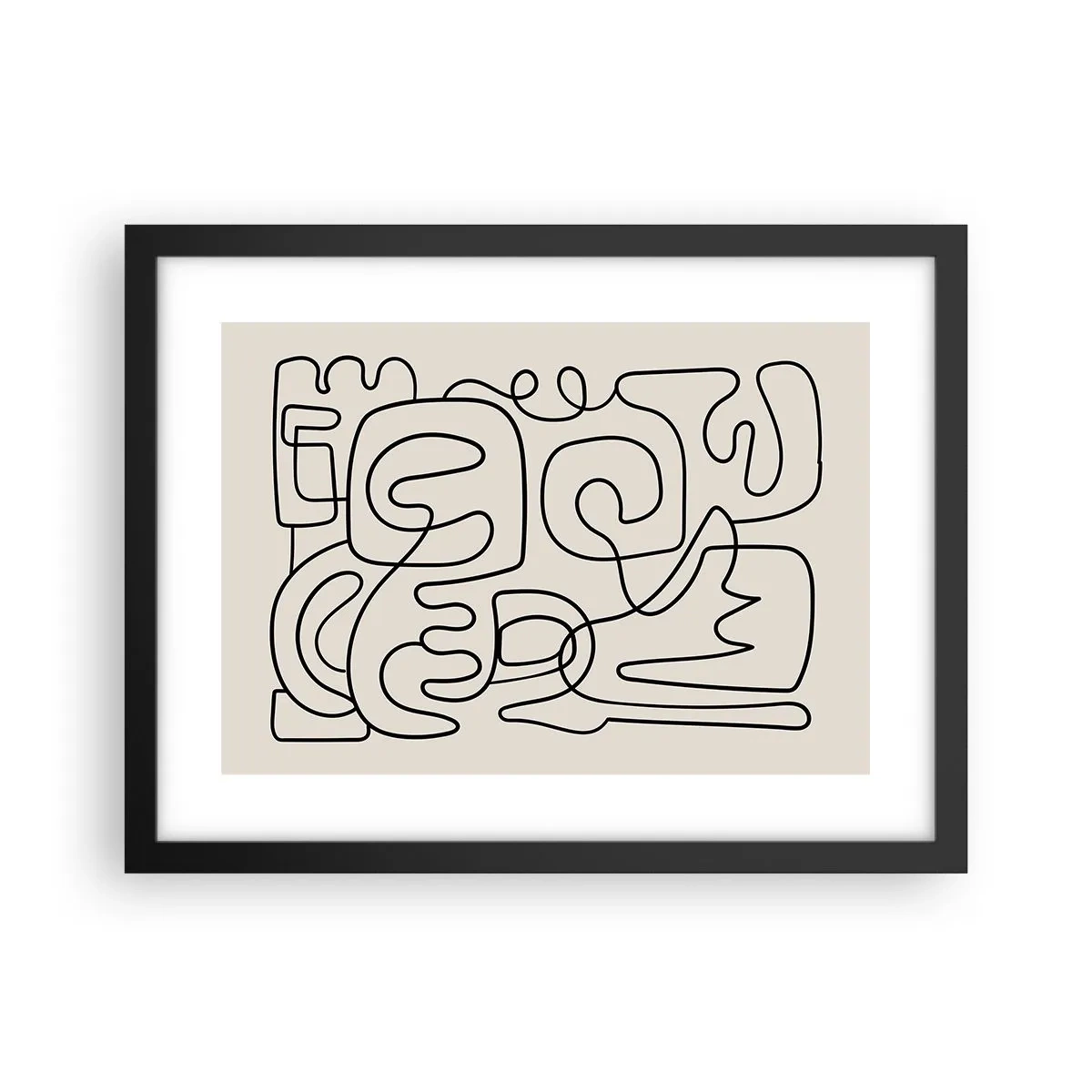 Affiche dans un cadre noir - Poster - Suivez les indices - 40x30 cm