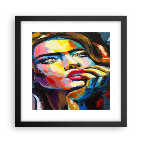 Affiche dans un cadre noir - Poster - Les rêves volent dans le ciel comme des oiseaux - 30x30 cm