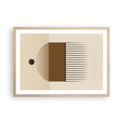 Affiche dans un chêne clair - Poster - Différents états - 70x50 cm