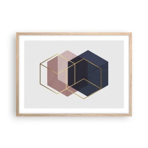 Affiche dans un chêne clair - Poster - Le pouvoir de la simplicité - 70x50 cm